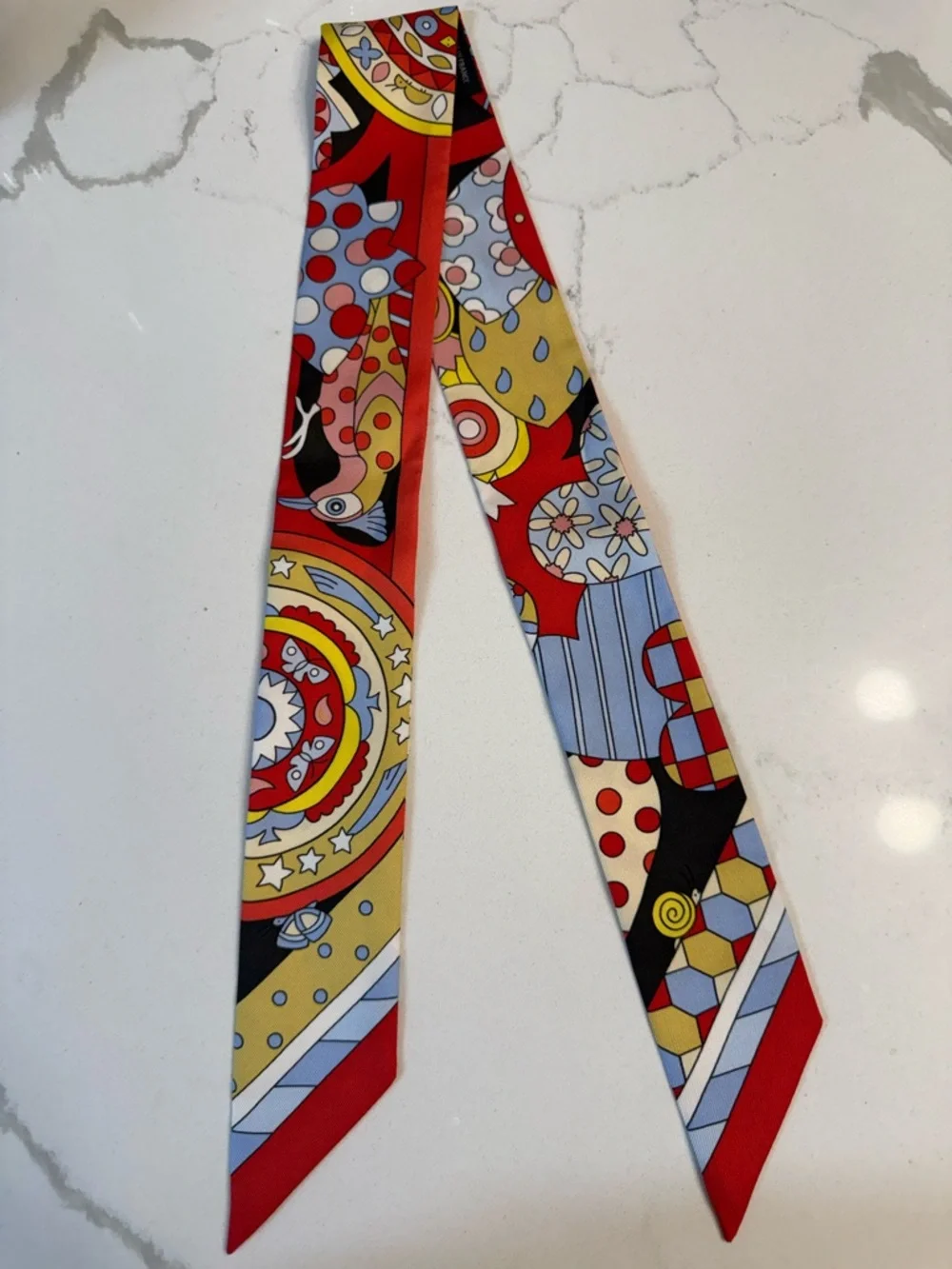 Hermes Silk Twilly Muffler Les Murmures de La Foret - Picture 1 of 4